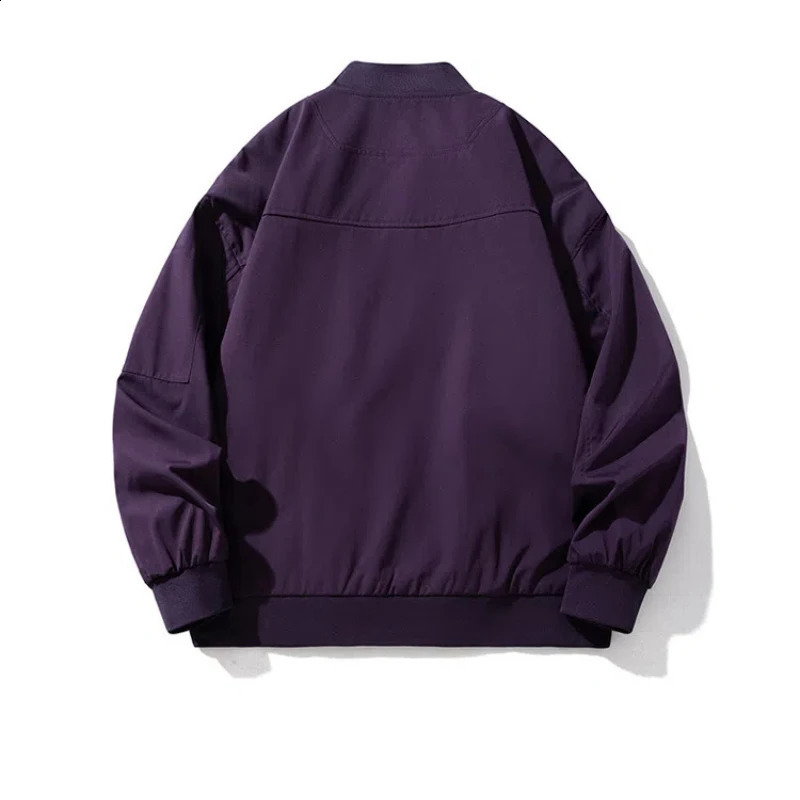 Spring and Autumn Baseball Bomber Jacket Retro n University Jacket Womens Hip Hop Street Clothing Windproof Purple Jacket 240919