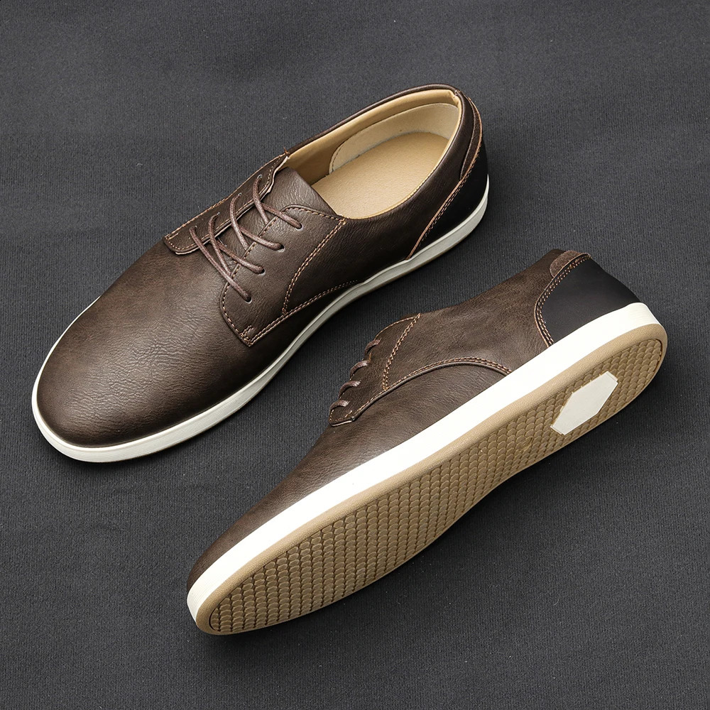 7-13 men shoes fashion comfortable 2024 casual shoes leather men 240914