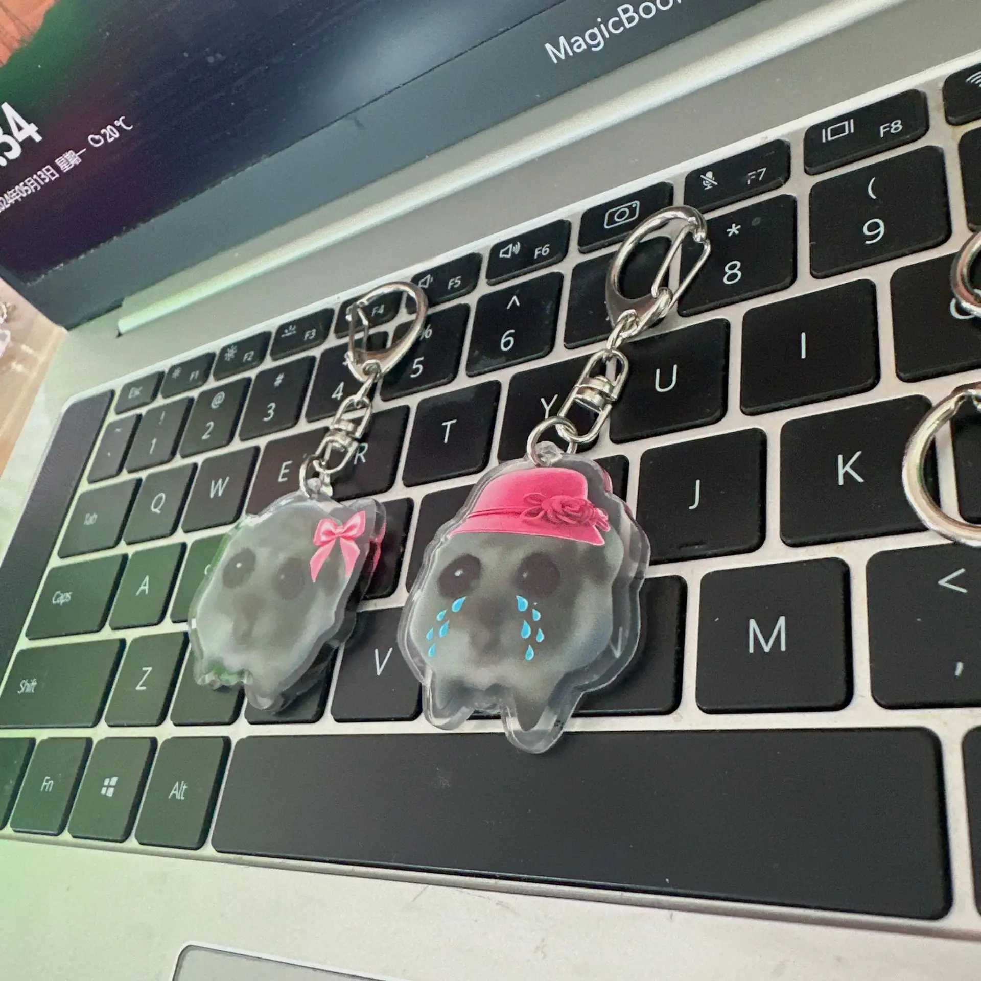 Cartoon Sad Hamster Acrylic Keychain Funi Animal Pendant Keychain Female Key Accessories Keychain Fans Birthday GiftXJ250319