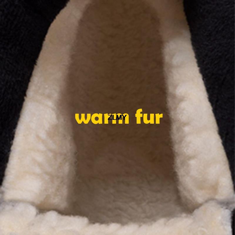 Waterproof Snow Boots Men Ankle Booties Leather Cotton Keep Warm Rotary Button Snowboots Plush Winter Shoes Father