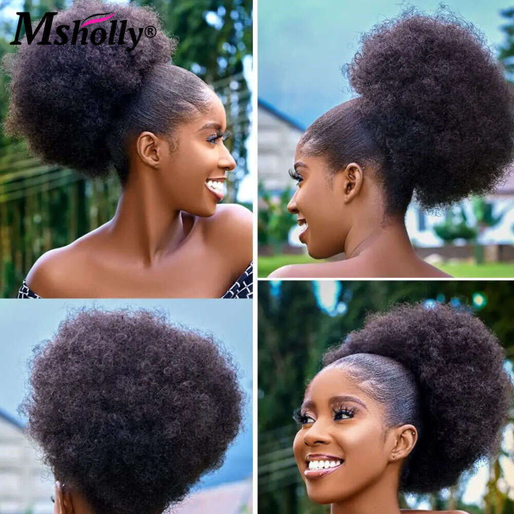 Afro Curly Wigs For Black Women 180% Density Brazilian Remy With Bleached Knots 13x4 Lace Frontal Wig Human Hair