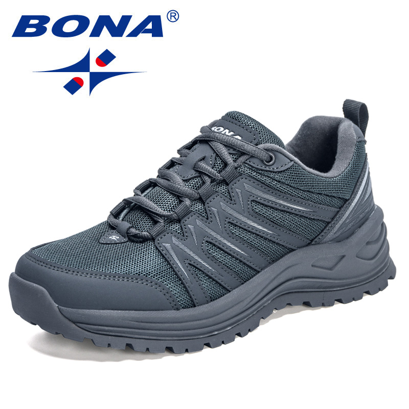 2022 BONA New Designers Hiking Outdoor Mountain Boots Men Climbing Shoes Walking Footwear Man New atos De Hombre Comfort f283