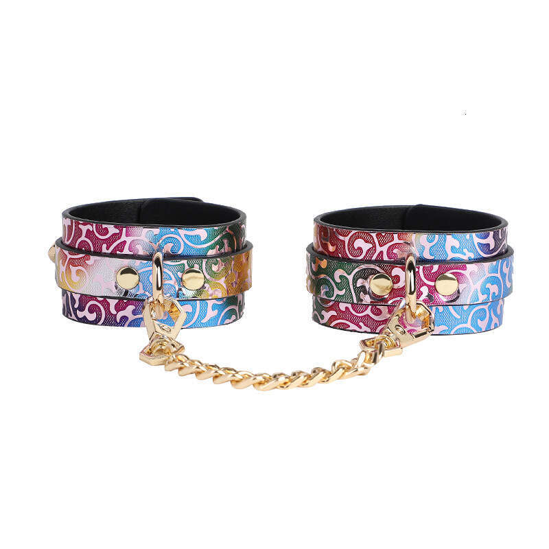 Sex toys SM props six piece set cloud print sex eye mask tied handcuffs adjusted collar punishment racket