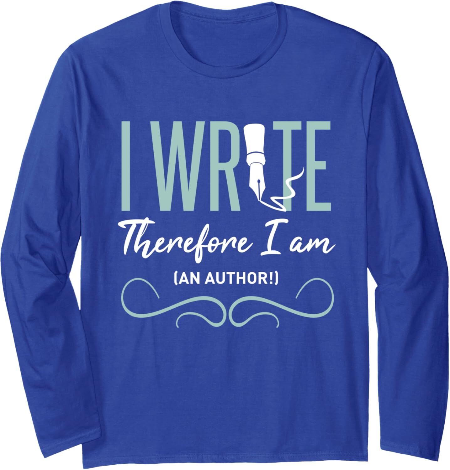 Long Sleeve Shirts for Men sweatshirt Vintage I Write Therefore I Am An Author Book Writer Gift Long Sleeve Tee Streetwear Casual tops clothes
