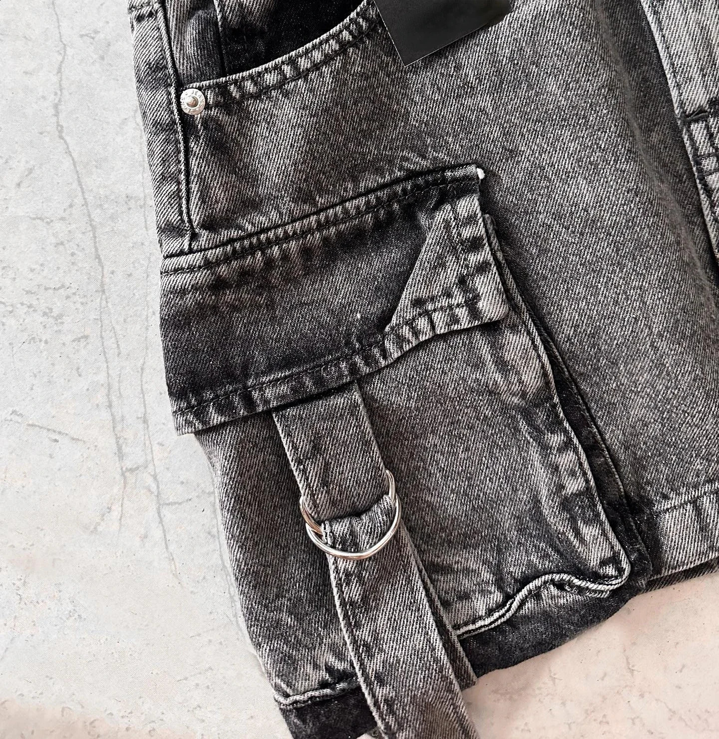 Harajuku Multiple Pockets Denim Plaid Skirt Vintage Goth Black Y2k Mini Skir Fashion Womens Casual Versatile Sexy Streetwear 240920