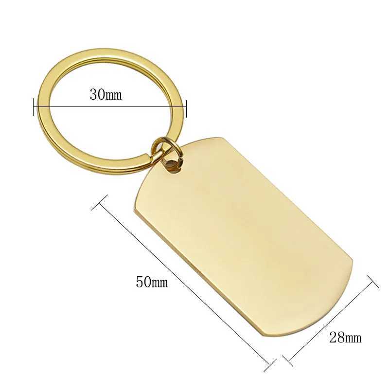 New Type 10pcs Military License Keychain Mirror Polish Stainless Steel Stamping Blank Keychain For Gift For Women MenX240919