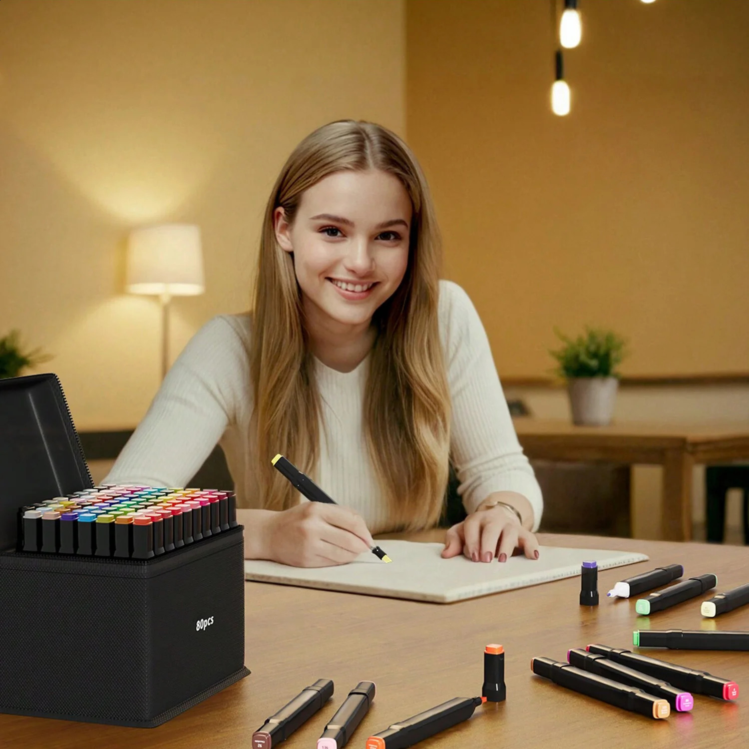 2436486080120168262 Colors Alcohol Drawing Markers Dual Tip Permanent Art Sketch for Illustration School Supplied 240918