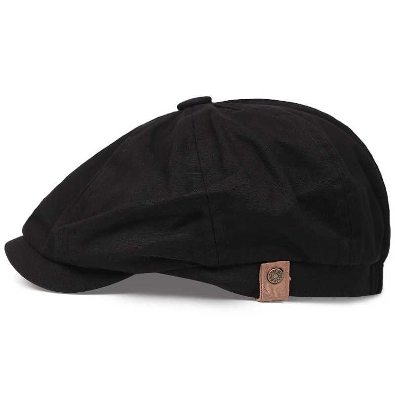 2022 Hot Sale Mens Hat British Style Cotton Octagonal Flat Cap Classic Newsboy Capboina Ivy Gatsby BeretX240919
