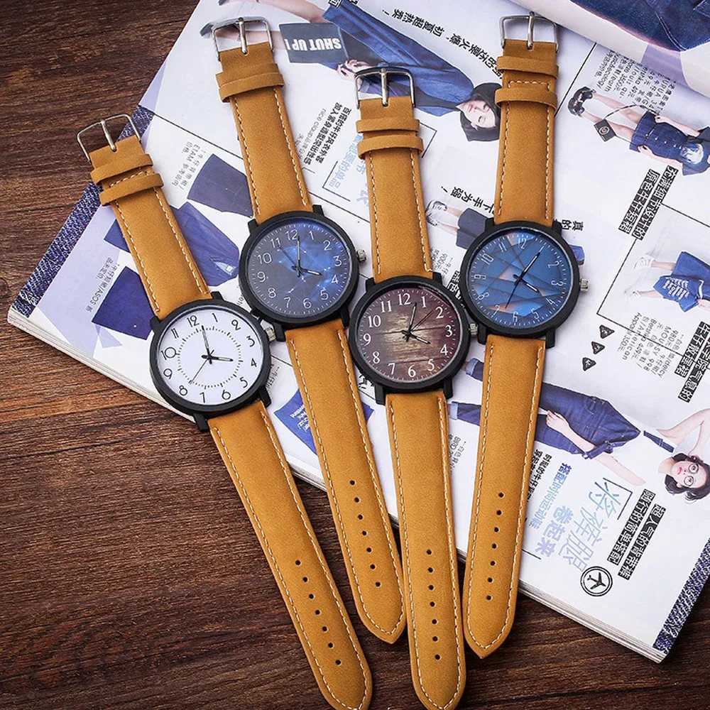 Multicolour Watch Female Clock No Bracelet Reloj Quartz Wristwatches Sports Large Dial Leather Strap Watches for Ladies RelogioX240920