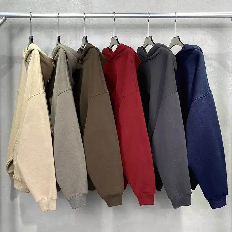 480gsm heavyduty cotton and velvet hooded sweater for men thick wool pullover women sports sweatshirt 240919