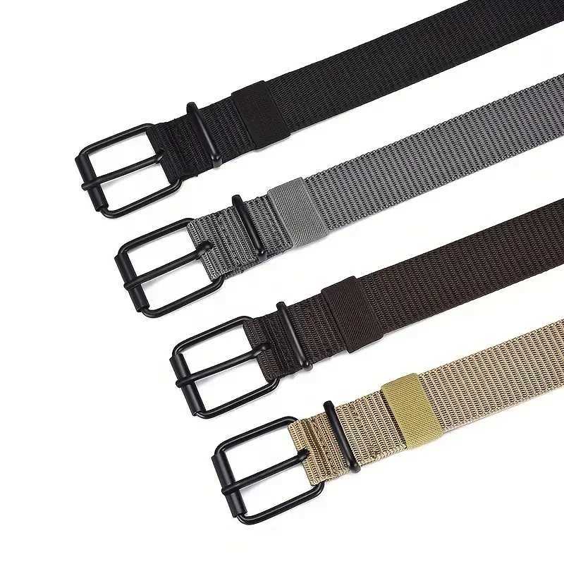 Buckle canvas mens belt outdoor sports youth jeans nylon belt daily casual wear W240920