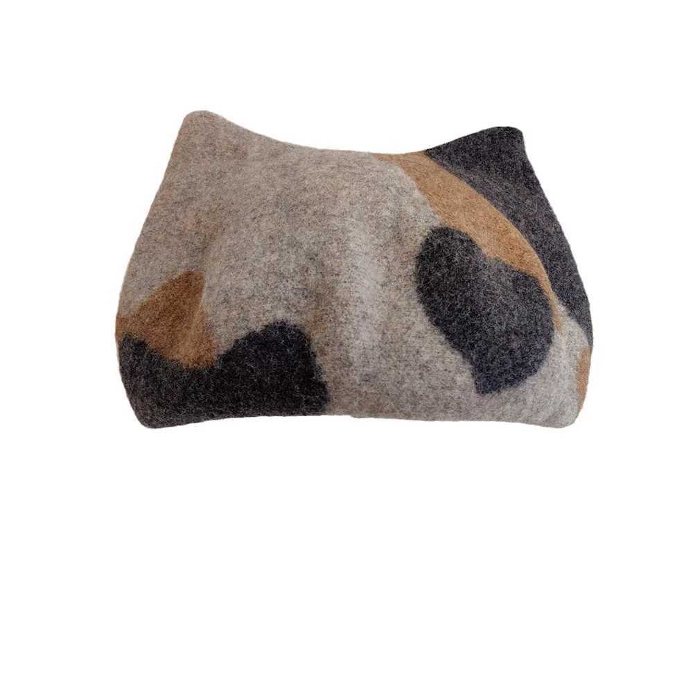 New Fashion Cute Girls Kawaii Cat Ear Beret Sweet Lolita Headwear Purple Beanies Hat Handmade Wool Felt Women Beret WholesaleX240919