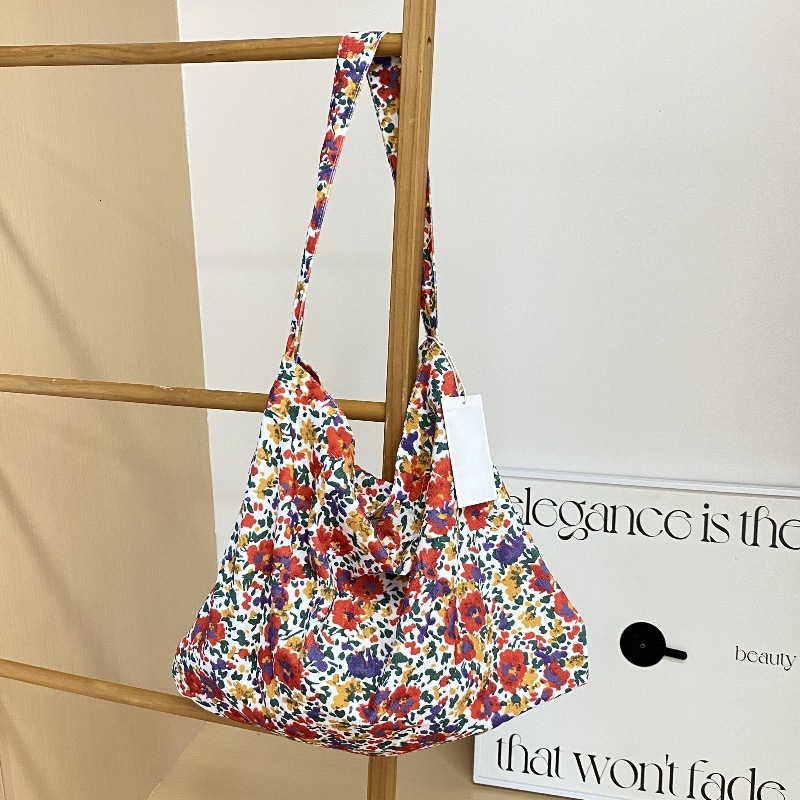 2025NEW Trendy Fresh trend ral fashion Canvas Leopard Print Corduroy Versatile Shopping for Shoulder Bag Women