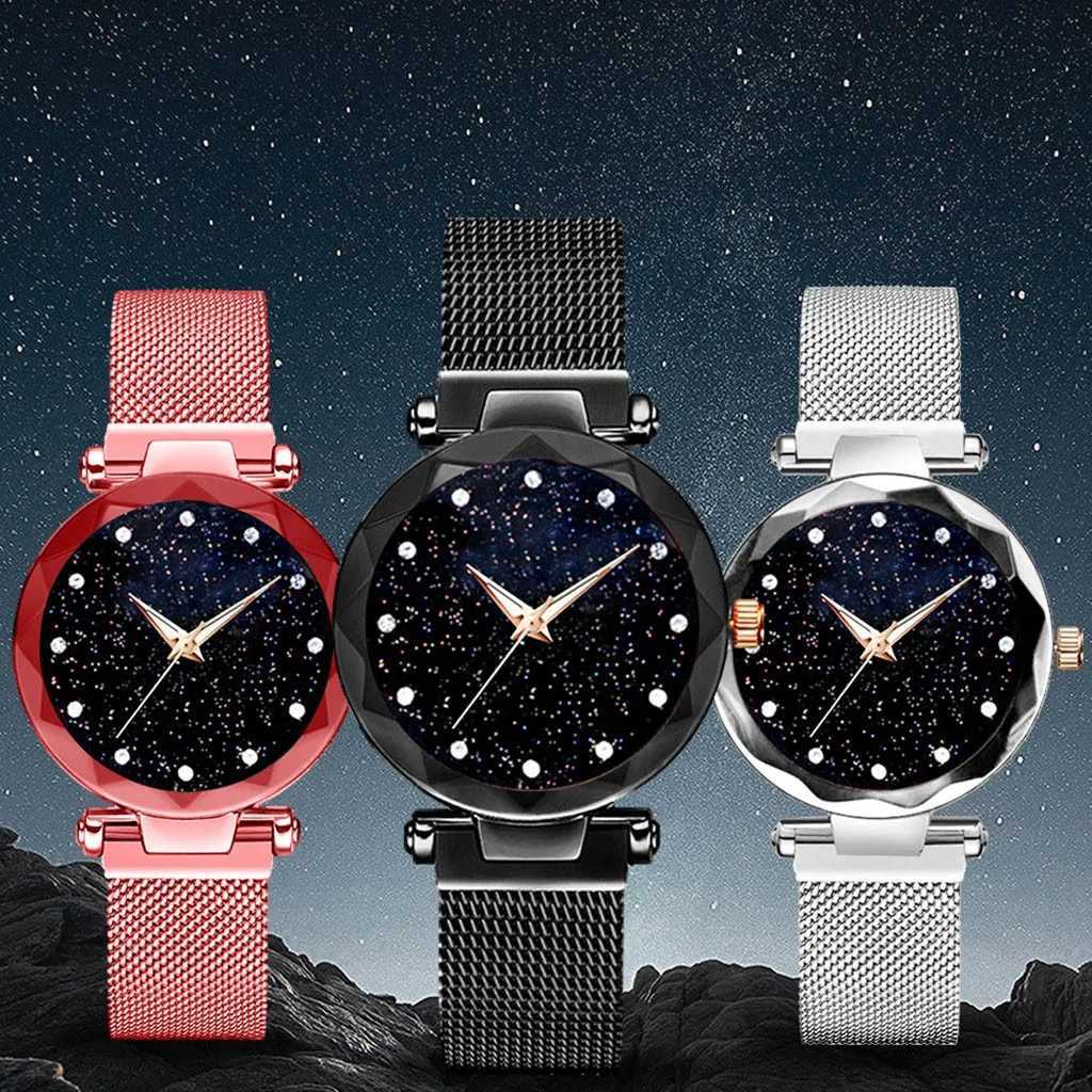 Rhinestone Round Dial Luxury Watch Solid Color Mesh Band Quartz Watches For Women Sparkly Dial Plate Business Watch Reloj MujerX240920