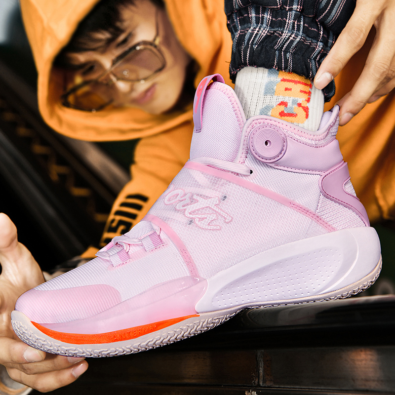 Hniadia High Quality Basketball Shoes Wade Same Breathable Cushioned Sneakers Wear-resistant Non-slip Couple Basketball Boots