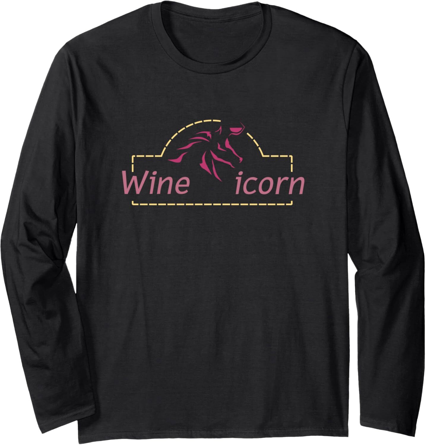 Long Sleeve Shirts for Men sweatshirt Wineicorn Funny Unicorn Cute Wine Drinking Gift Long Sleeve Tee Streetwear Casual tops clothes trend