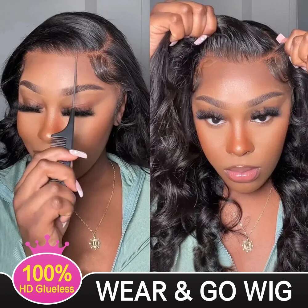 And Go Glueless Wig Human Hair Plucked For Women Pre Cut 5X5 Body Wave Lace Front Wigs On Sale Ready To Wear synthetic