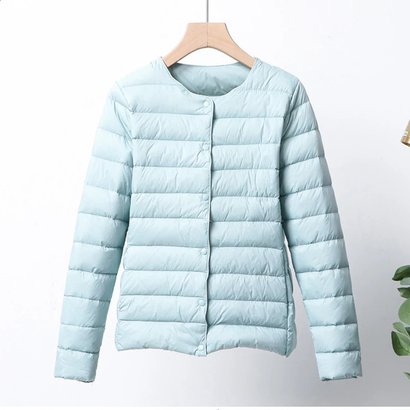 Ultra thin down jacket womens pink womens lightweight down jacket ultra light white jacket warm short jacket womens 240913