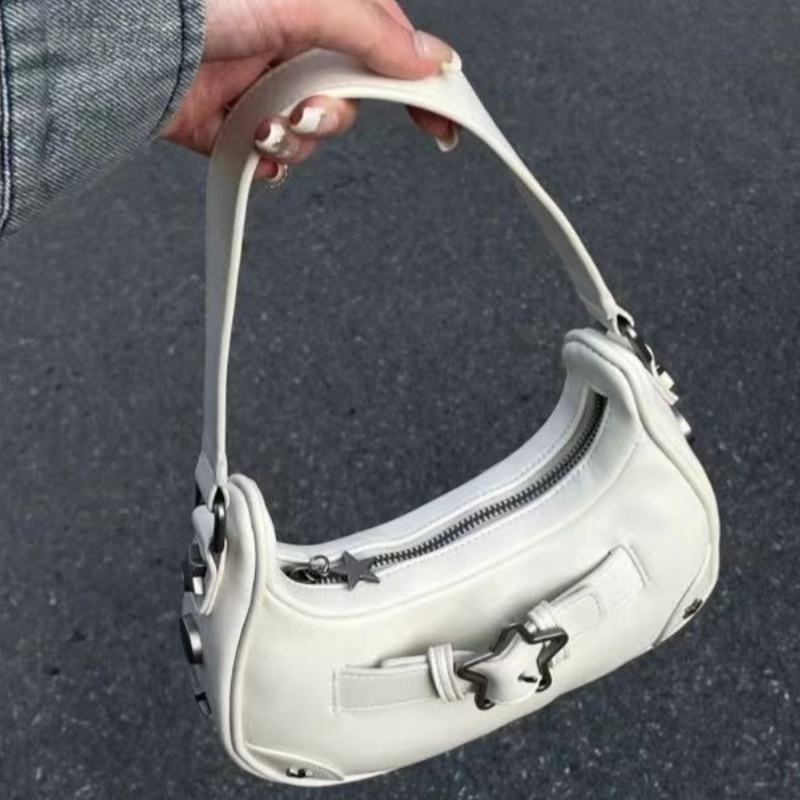 Vintage star girl senior sense shoulder bag niche ins new portable underarm bag vintage shoulder bag