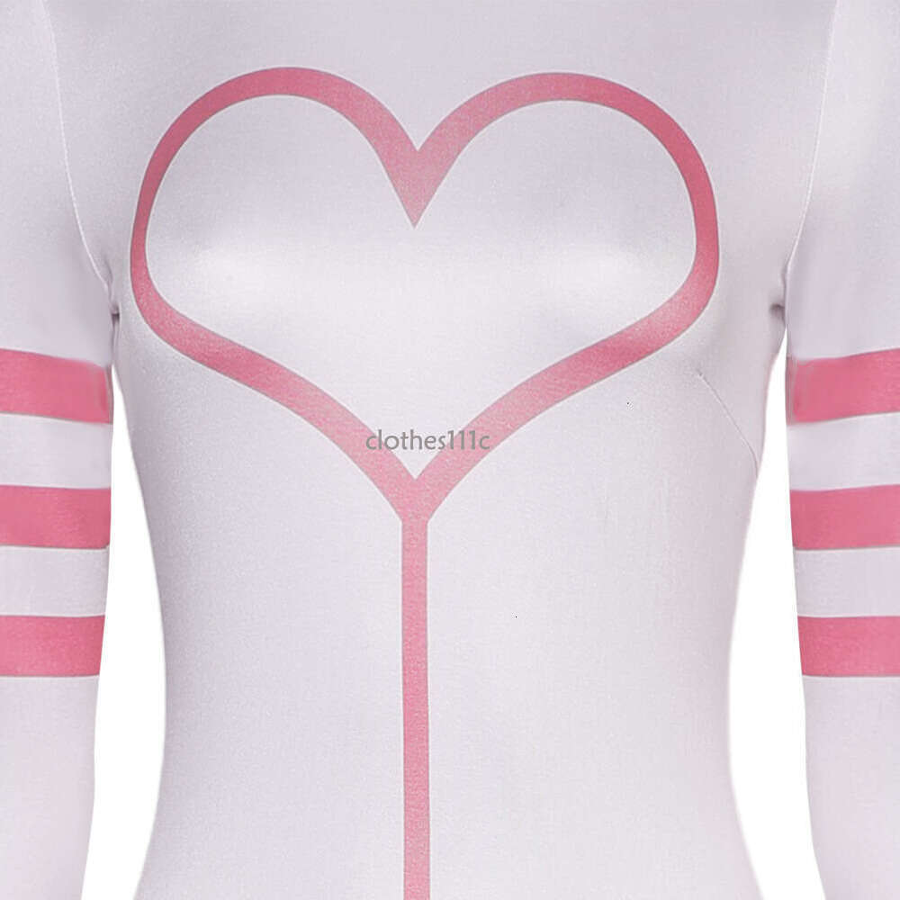 Angel Dust Girls Cosplay Jumpsuits Costume Anime Cartoon Inn Roleplay Pink Bodysuits Women Disguise Clothing Halloween Outfits