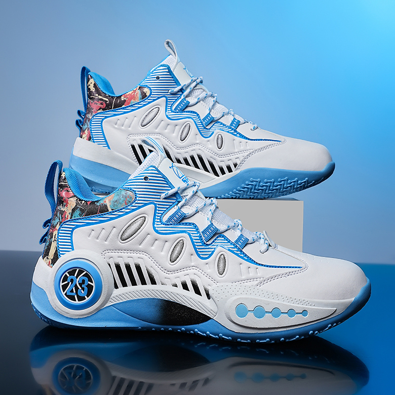 Men's Basketball Shoes Breathable Cushioning Non-Slip Wearable Sports Shoes Gym Training Athletic Basketball Sneakers for Women