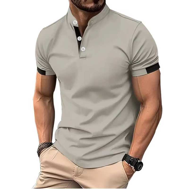 Mens Golf Shirt Golf Polo Work Casual Lapel Short Sleeve Basic Modern Color Block Patchwork Spring Summer Regular FitX240920