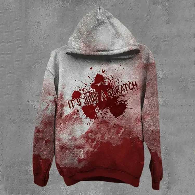Mens Halloween Bloody Graphic Hoodies Casual Long Sleeve Plus Size Pullover Hoodies For Men Women Sport Sweatshirt Clothes Y240920