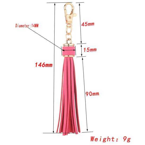 33 Colors Creative PU Leather Tassels Keychain Charms Car Keyring Pendant For Women Child Bag Tassels Trinket Jewelry GiftX240919