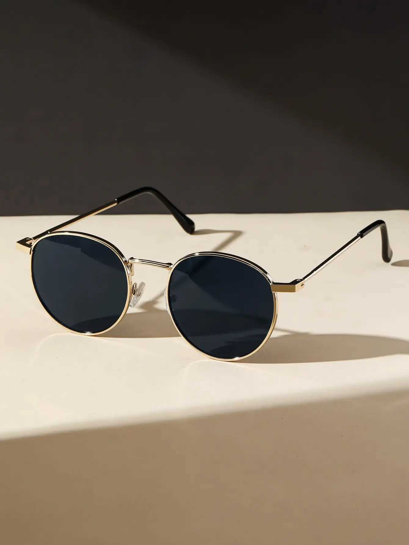 1PC Unisex Metal Round Frame Vintage Y2K Casual Sunglasses For Outdoor Daily Vacation Driving Clothing AccessoriesX240920
