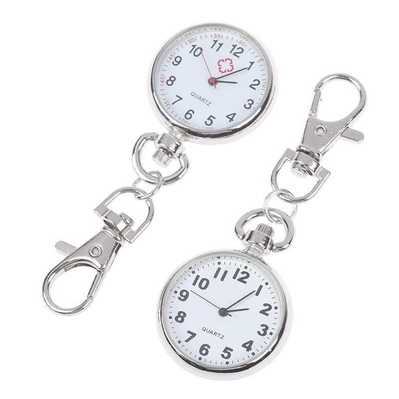 1pcs Retro Quartz Vintage Pocket Watch Movement Keychain KeyringX240919