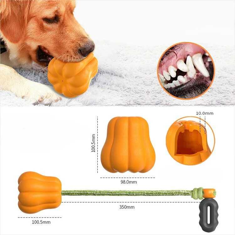 Pumpkin Tooth Balls Safe Pet Toys Bite Resistant Mole Halloween Pumpkin Dog Supplies Dog Toys Chewing Toys Vocal Sound Toys 240914
