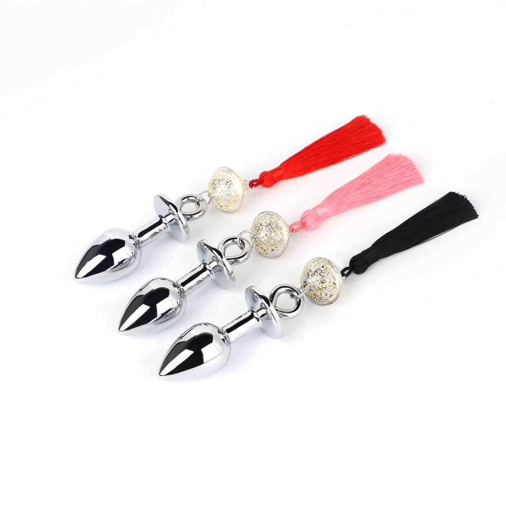 Backstage development SM props, fun metal anal plugs for women SM training tassel bells anal plugs, alternative adult products