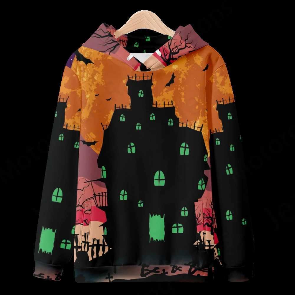 Cartoon Halloween 3d Print Hoodie Men Women Fashion Oversized Hoodies Women Sweats Coat Hooded Sweats Pullovers Womens Clothing Y240920