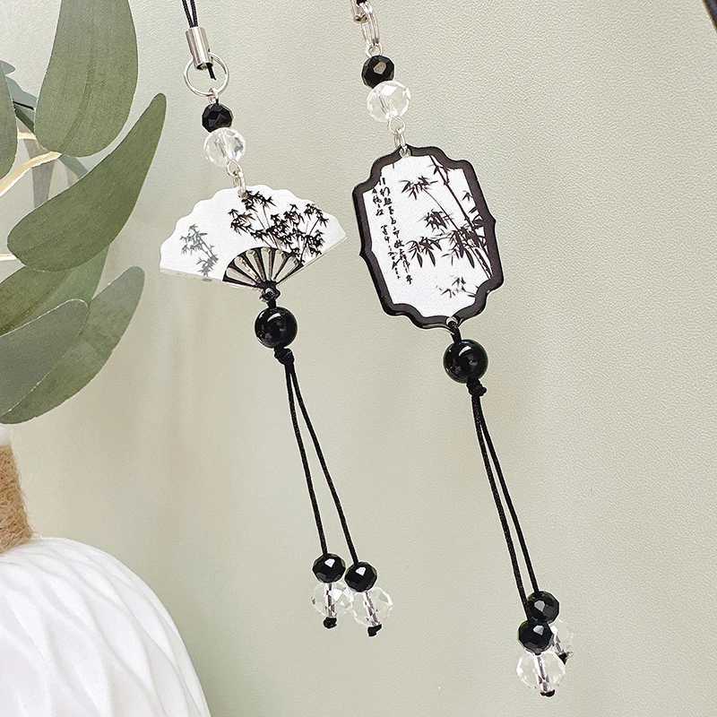 1Pc Chinese Style Anti-lost Phone Lanyard Retro Tassel Pendant Keychain Bag Charms Backpack Hanging Decoration Fashion JewelryX240919