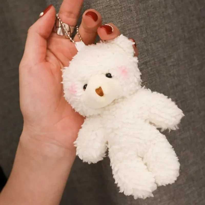 Lovely Blush Bear Keychain Cute Cartoon Rabbite Bunny Animal Plush Dolls Key Chains Women Girls Bag Pendant Car Keyring GiftsX240919