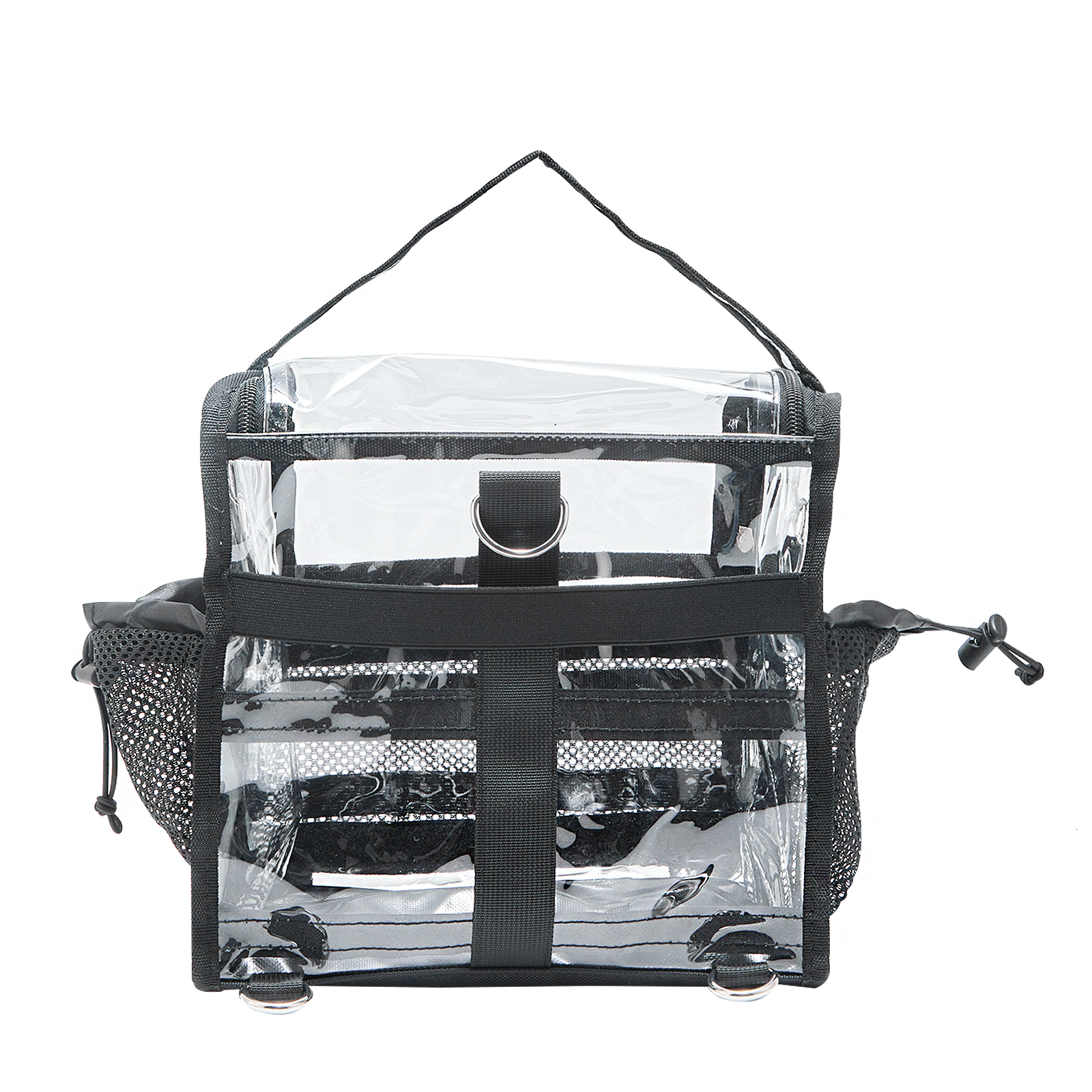 Clear Makeup Artist Set Bag Brush Holder With 3 DIY Detachable Dividers