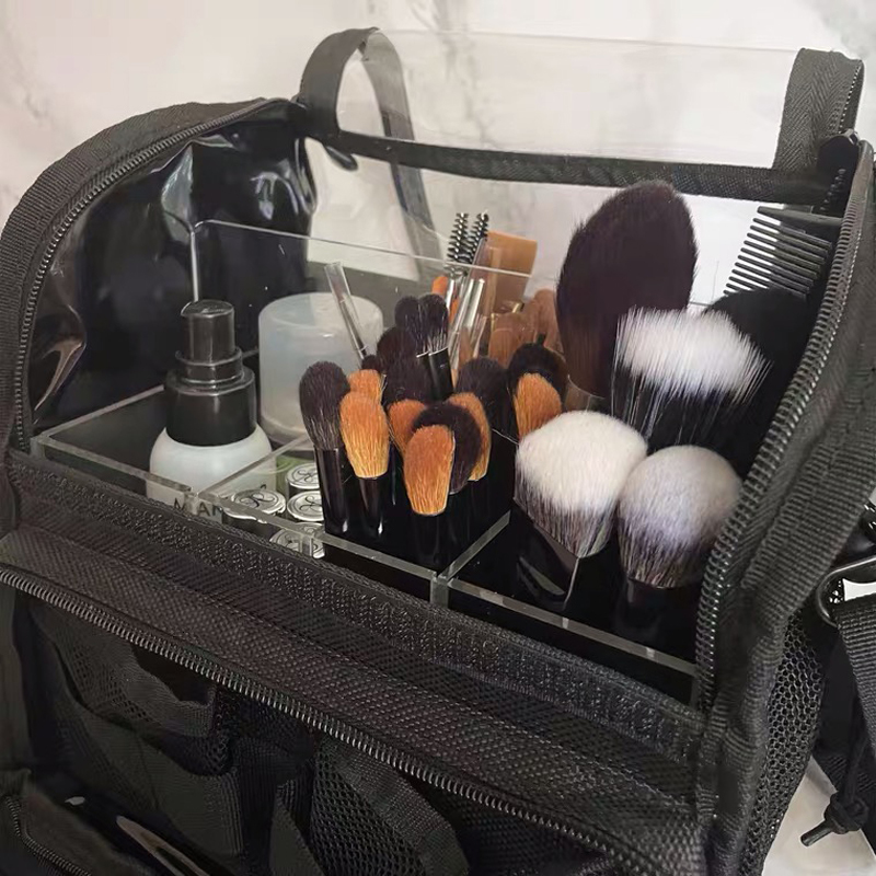 2023 New Acrylic Cosmetic Bag For Women Large Waterproof Scratch Resistance Travel Storage Makeup Box With Compartments