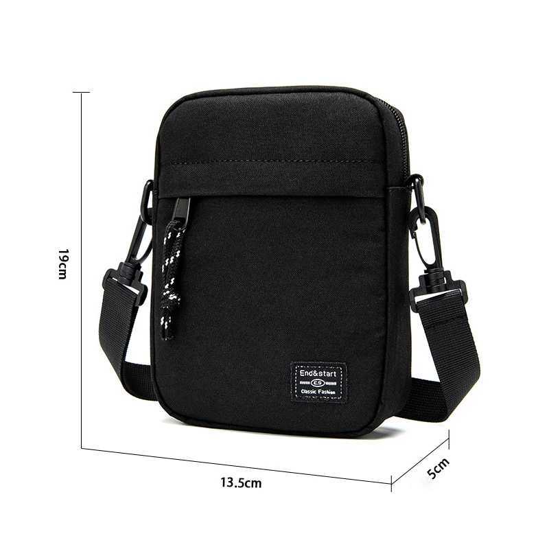 Simple Mini Crossbody Handbags Bag Mens Nylon Shoulder Side Bag for Men Messenger Phone Sling Bag Husband Chest Pack Wallet Z240919
