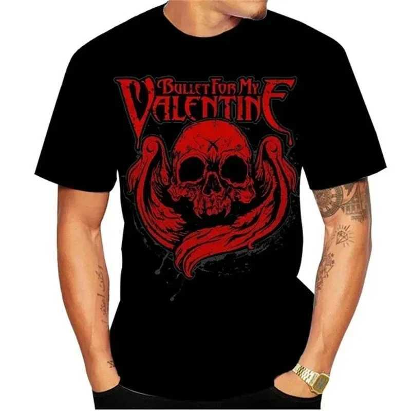 Bullet for My Valentines Day T-shirt Metal Rock Band 3D Printed Mens and Womens Casual Fashion Oversized T-shirt Top CL240913