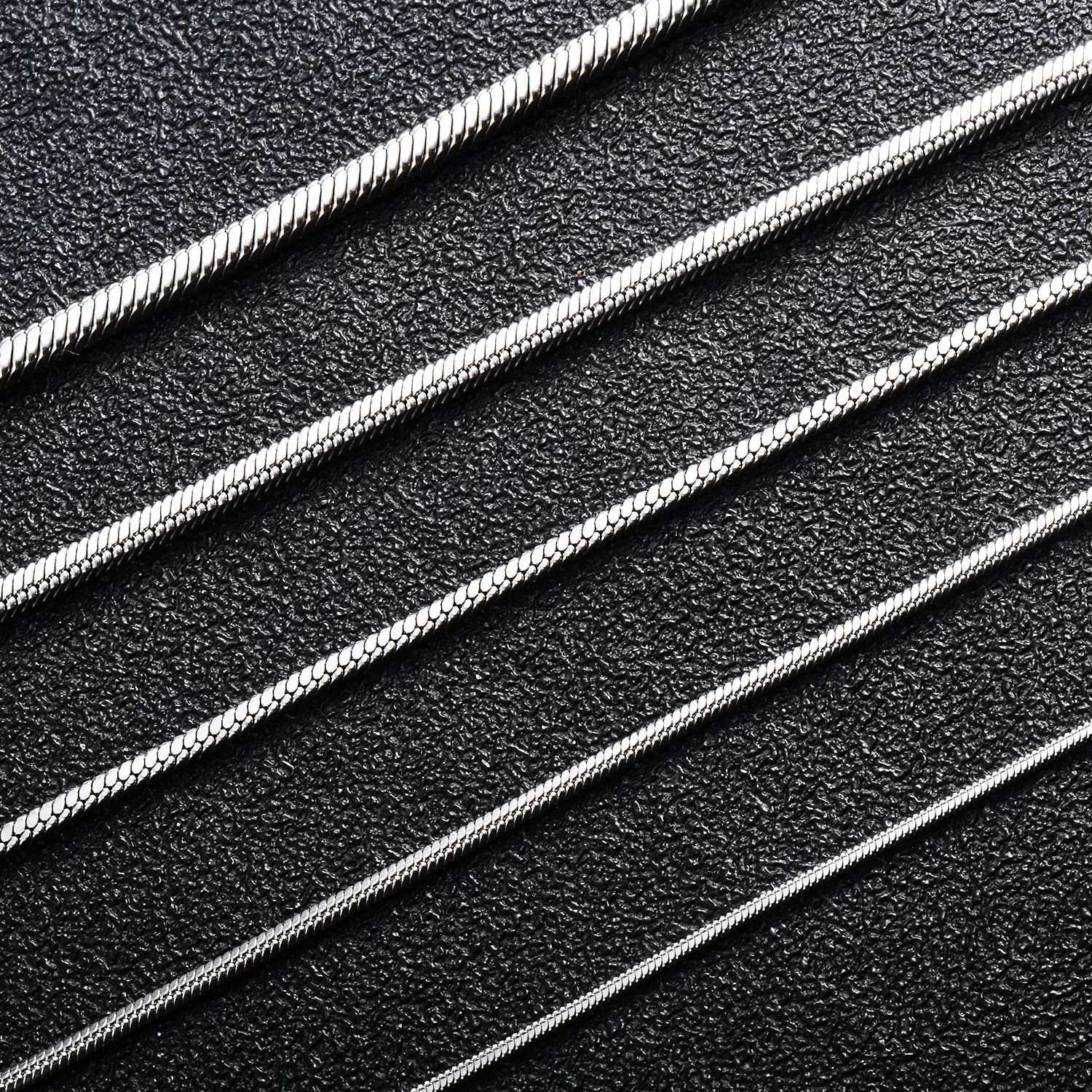 0.9/1.2/1.5/2/2.4mm Stainless Steel Square Snake Chain Necklace Silver Color For Men Womens Fashion JewelryX240919