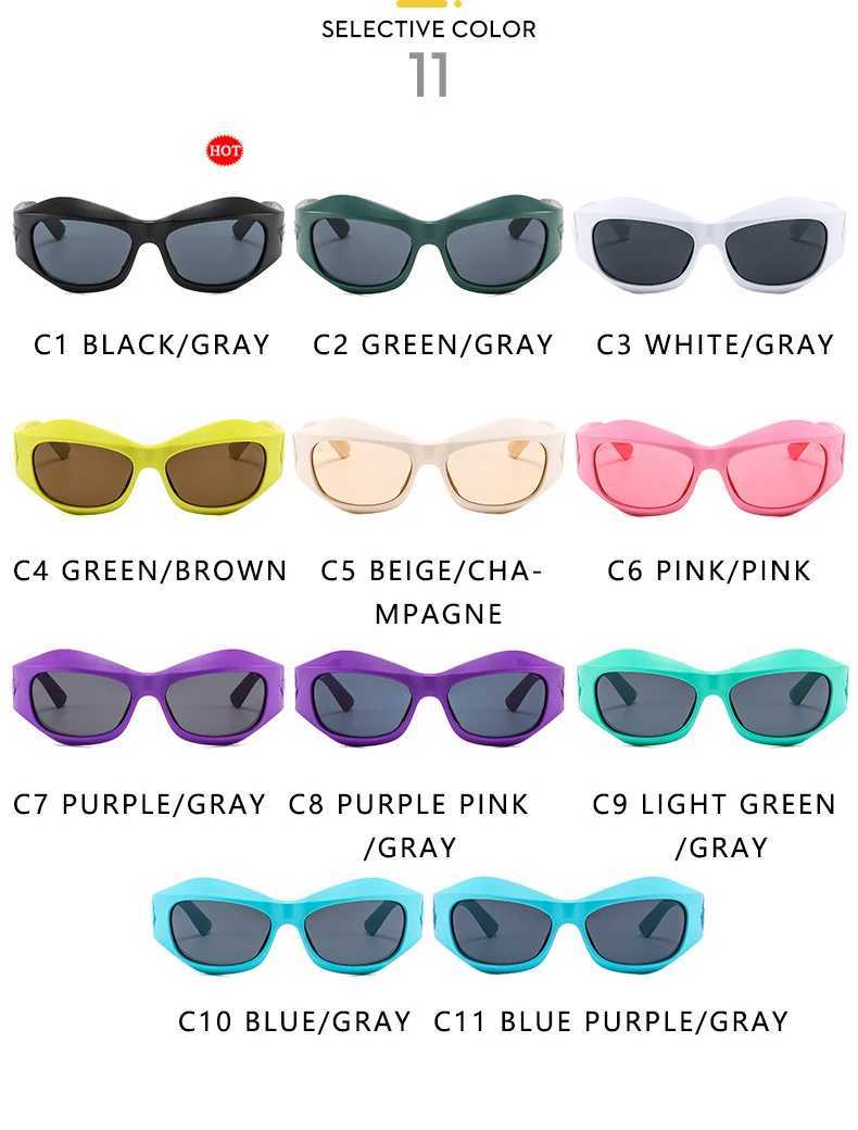 Trend Steampunk Sunglasses Women Men Fashion Sun Glasses Punk Female Y2K Mirror Goggle Shades Eyeglasses UV400X240920