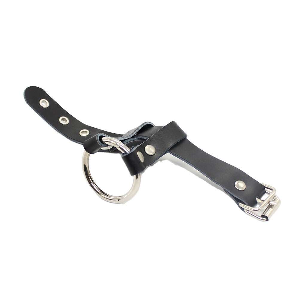 Buckle fastener Pu Cock Ring with a Metal Ring Penis Ring Cock,Male Chastity Cage, Sex Toys For Men