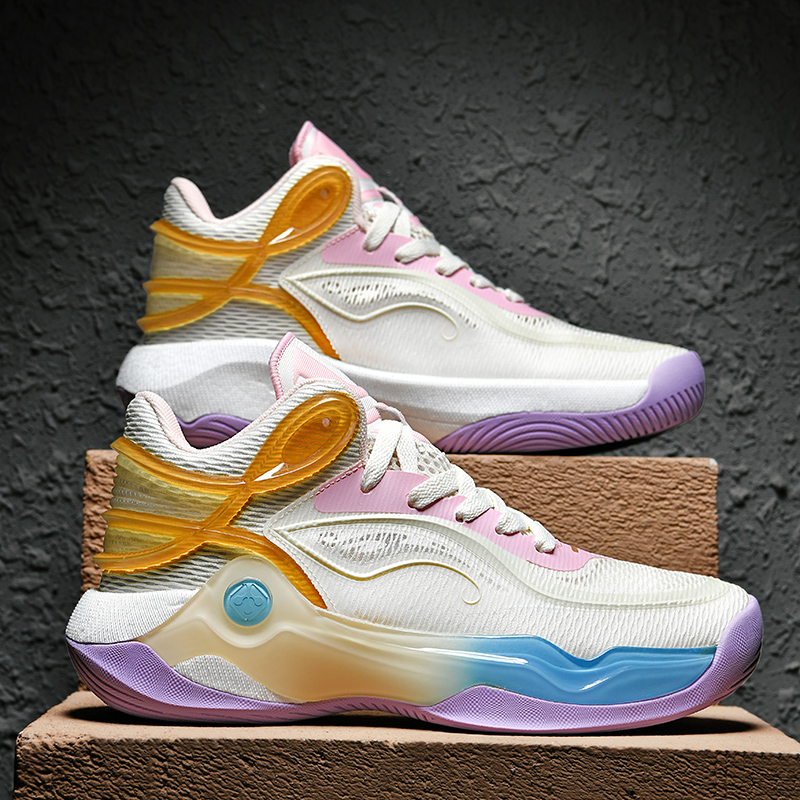 High-quality Men's Basketball Shoes Women Reflective Basketball Sneakers Men Outdoor Rubber Anti Slip Sports Training Shoes Male