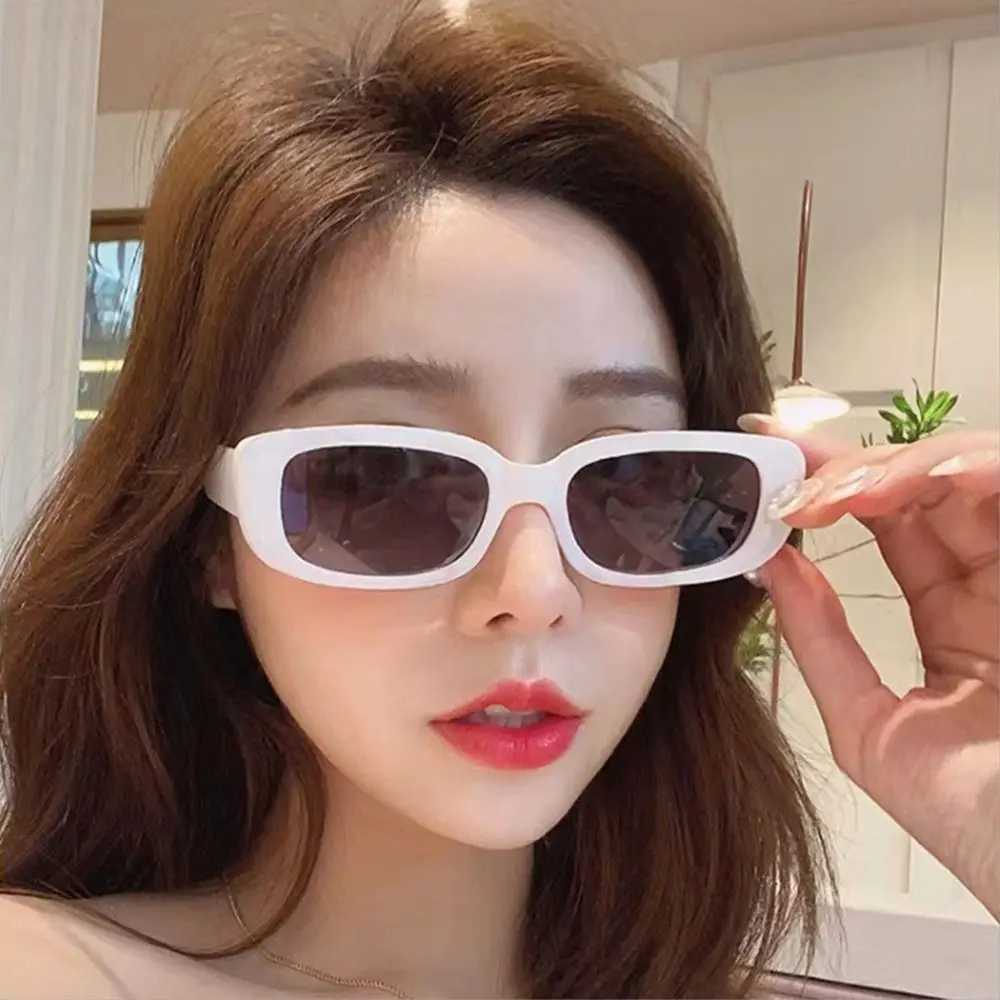 Vintage Black Square Sunglasses Woman Luxury Brand Small Rectangle Sun Glasses Female Gradient Clear Mirrored Sun GlassesX240920