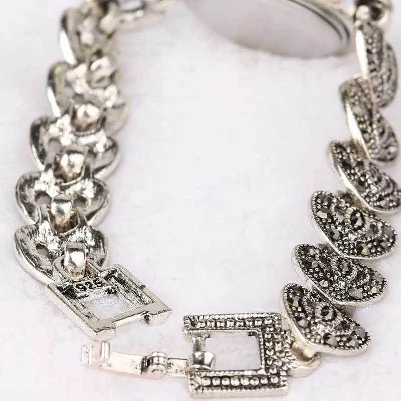 New Fashion Designer Promotion Tibetan Silver + Bangles + 26% Crystal Bracelet Wristwatch for Women watchesX240920