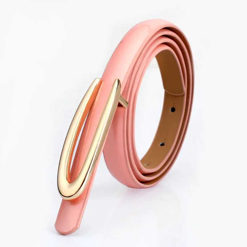 2024 New Womens Cowboy Tight Belt Womens Solid Color Fashion Thin Belt Buckle Jeans Womens Belt W240920