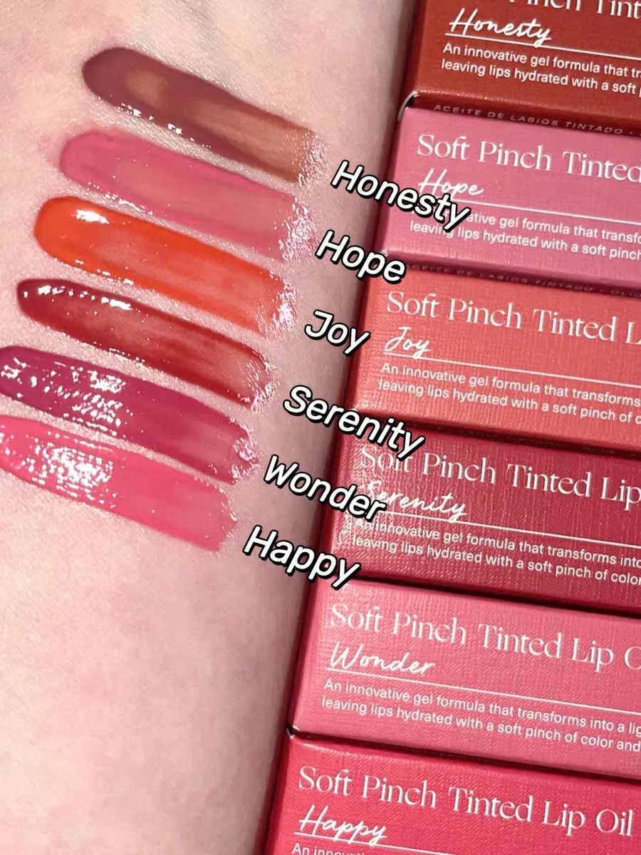 2Pcs Rare Beauty Selena Gomez Soft Pinch Tinted Oil 3Ml Liquid Lipstick Lipgloss Joy Honesty Serenity Hope Balm Moisturizing Glaze Lip Gloss
