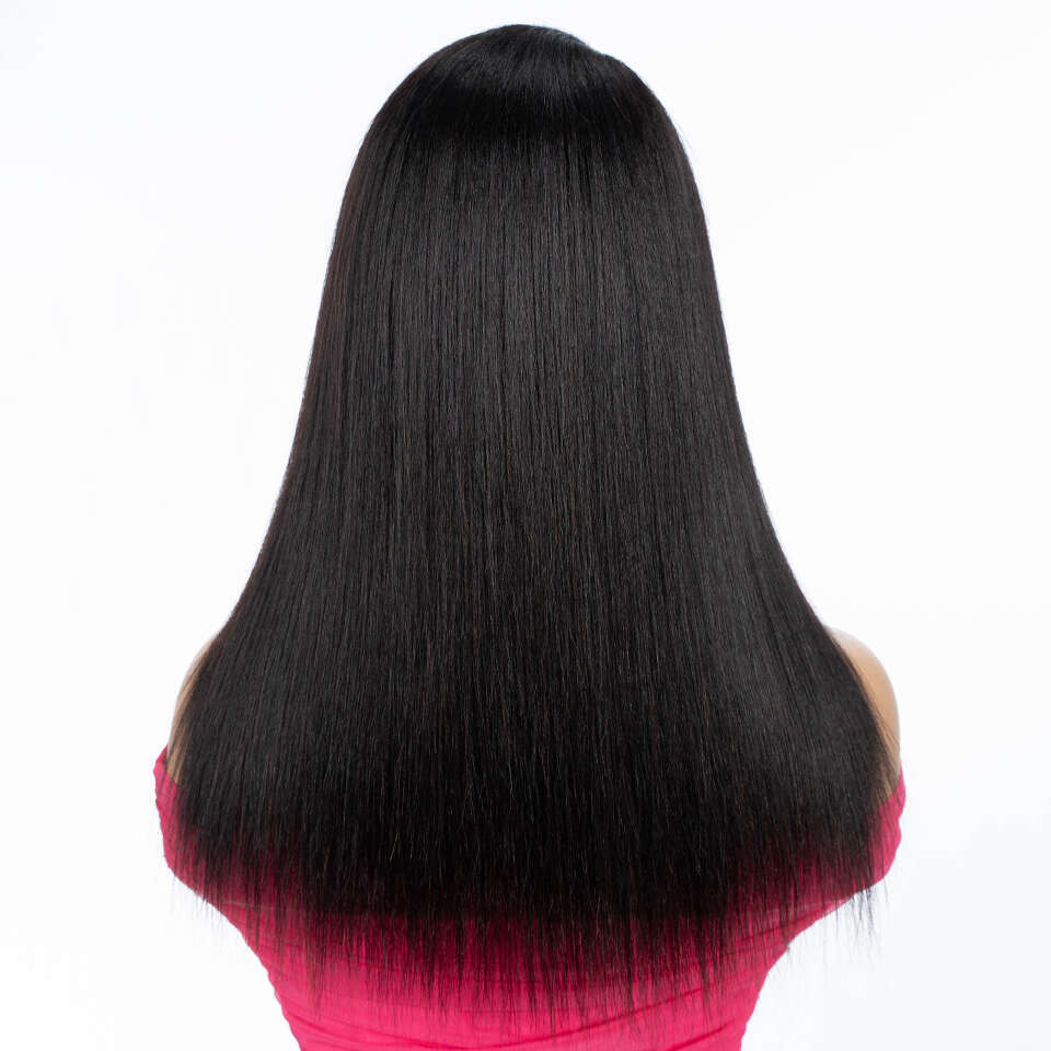 Sleek 16 Inch Straight Human For Women Ready To Wear Real 13X6X1 Front Short Peruvian Hair Lace Wigs