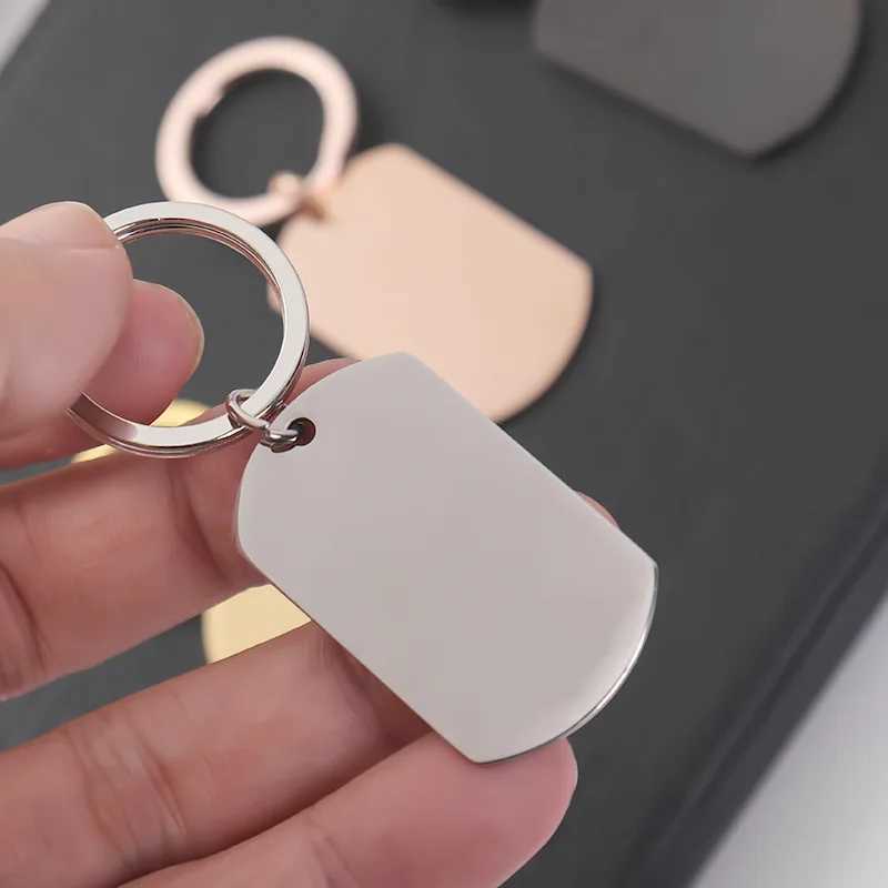 New Type 10pcs Military License Keychain Mirror Polish Stainless Steel Stamping Blank Keychain For Gift For Women MenX240919