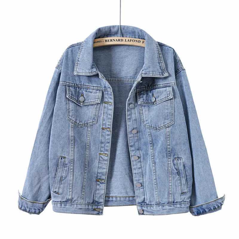 Denim Woman Jacket Winter 2024 Oversize Jean Jacket Long Sleeve Turn-down Collar Female Outerwear Fall Loose Korean FashionX240920
